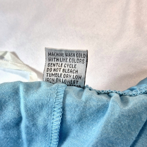 NWOT Vintage Kathryn Blue Satin Embroidered PJ Set Pajamas Sleepwear Large. - Picture 13 of 16